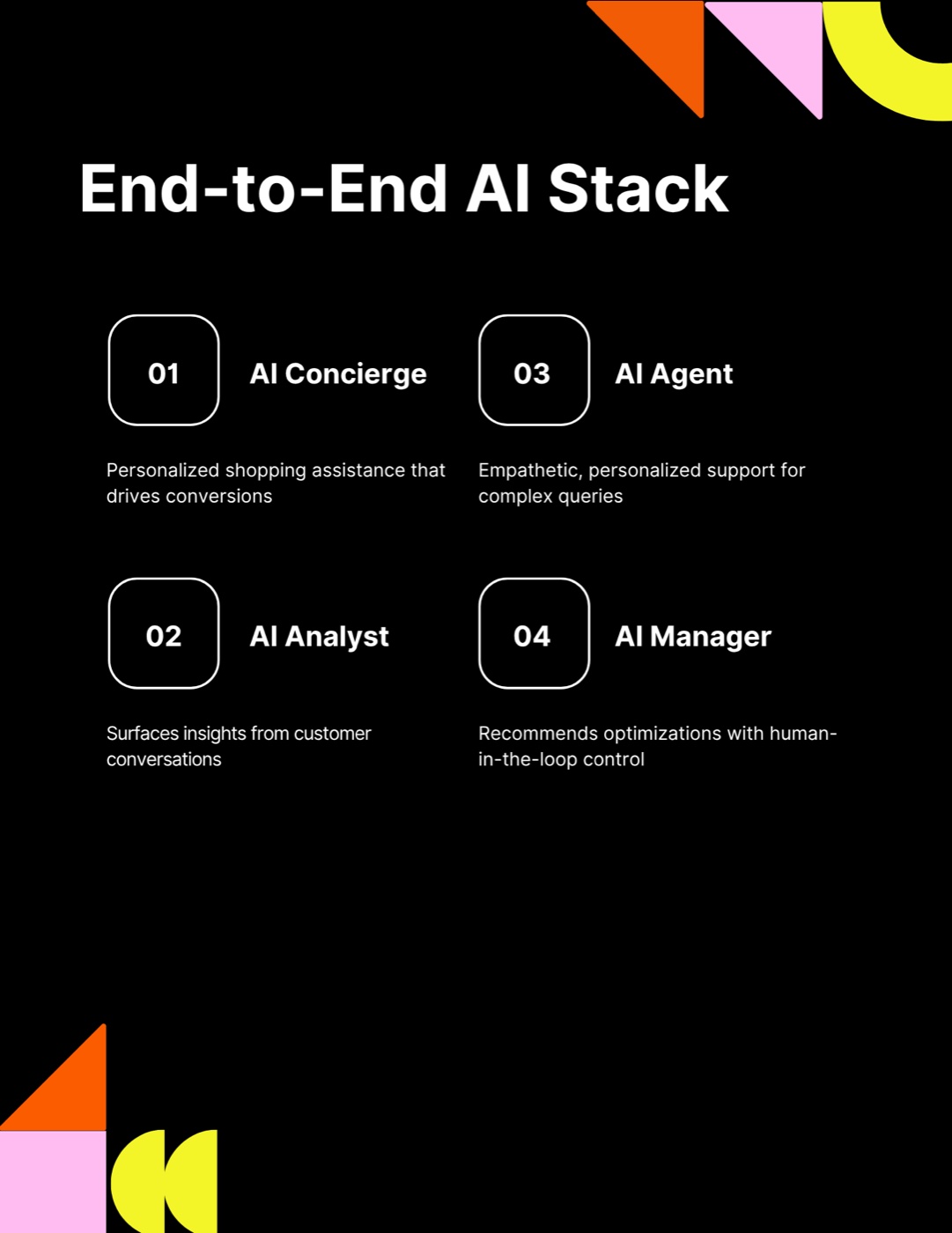 End-to-end AI stack